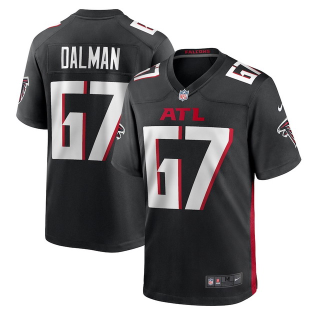 mens nike drew dalman black atlanta falcons game jersey